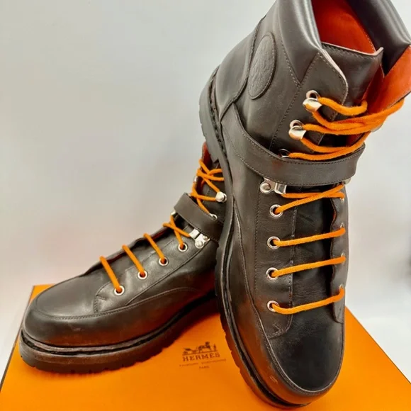 HERMES Winter Boots Men’s US SZ 9.5 - Picture 1 of 16